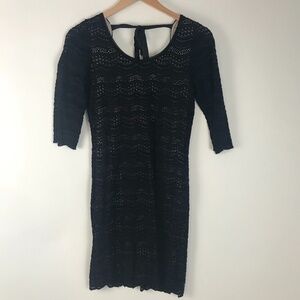 Ralph Lauren scoop back lace black dress